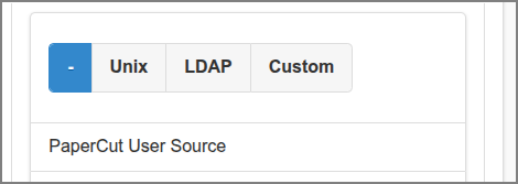 Admin Web App: Options - PaperCut User Source